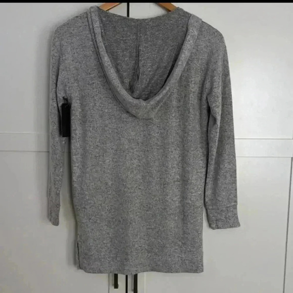 🌴2/$25🌴Melrose and Market Women's Grey Soft  Hooded Cardigan - Picture 2 of 3